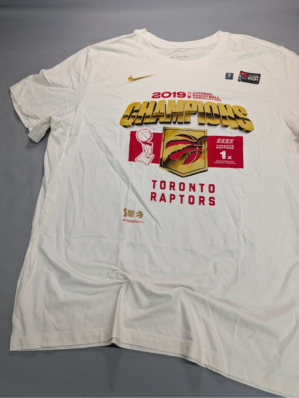 Toronto Raptors 2019 Champions Nike T Shirt XXL White Finals